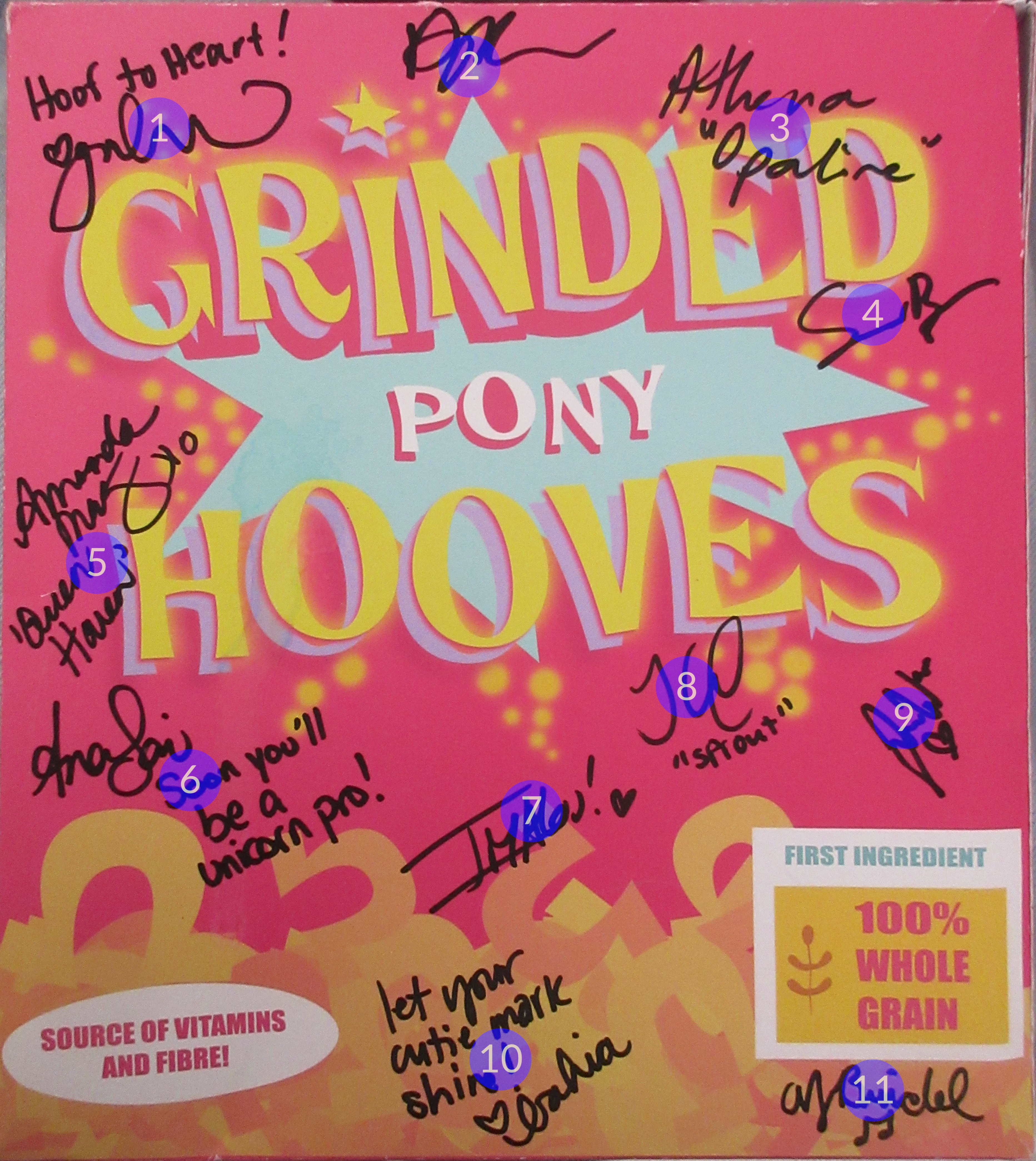 Side B with autograph markers