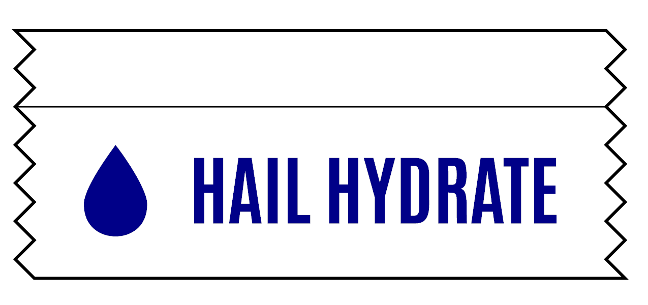 Sample of "Hail Hydrate" ribbon