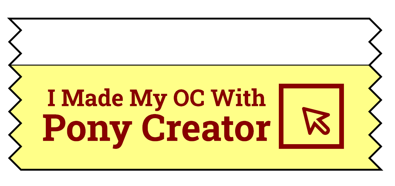 Sample of "I Made My OC with Pony Creator" ribbon