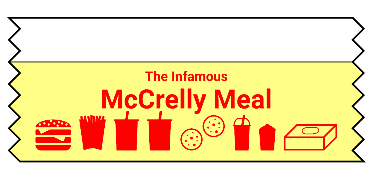 Sample of "McCrelly Meal" ribbon