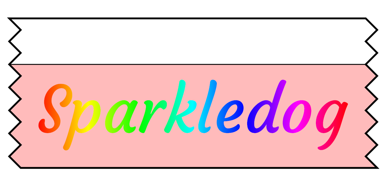 Sample of "Sparkledog" ribbon